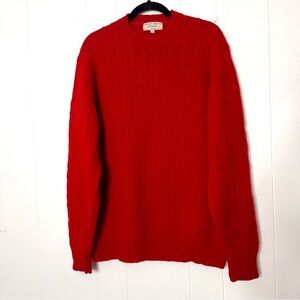 Vintage Archie Brown Bermuda 100% Shetland Wool Cable Knit Crewneck Sweater XL